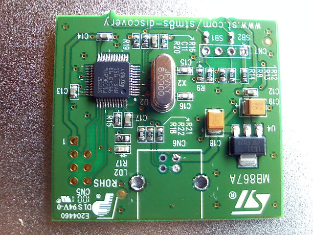 Remove USB connector from STM32 part of STM8S Discovery Kit