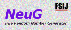 NeuG, True Random Number Generator